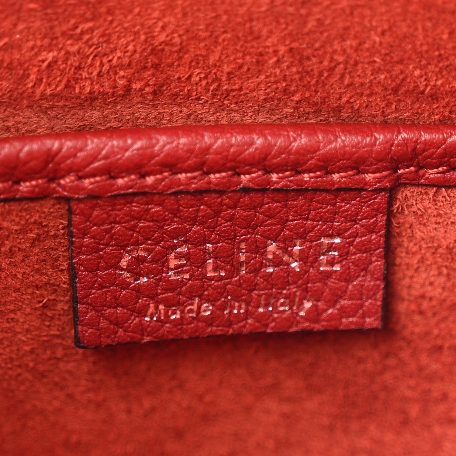 Drummed Calfskin Nano Luggage Merlot
