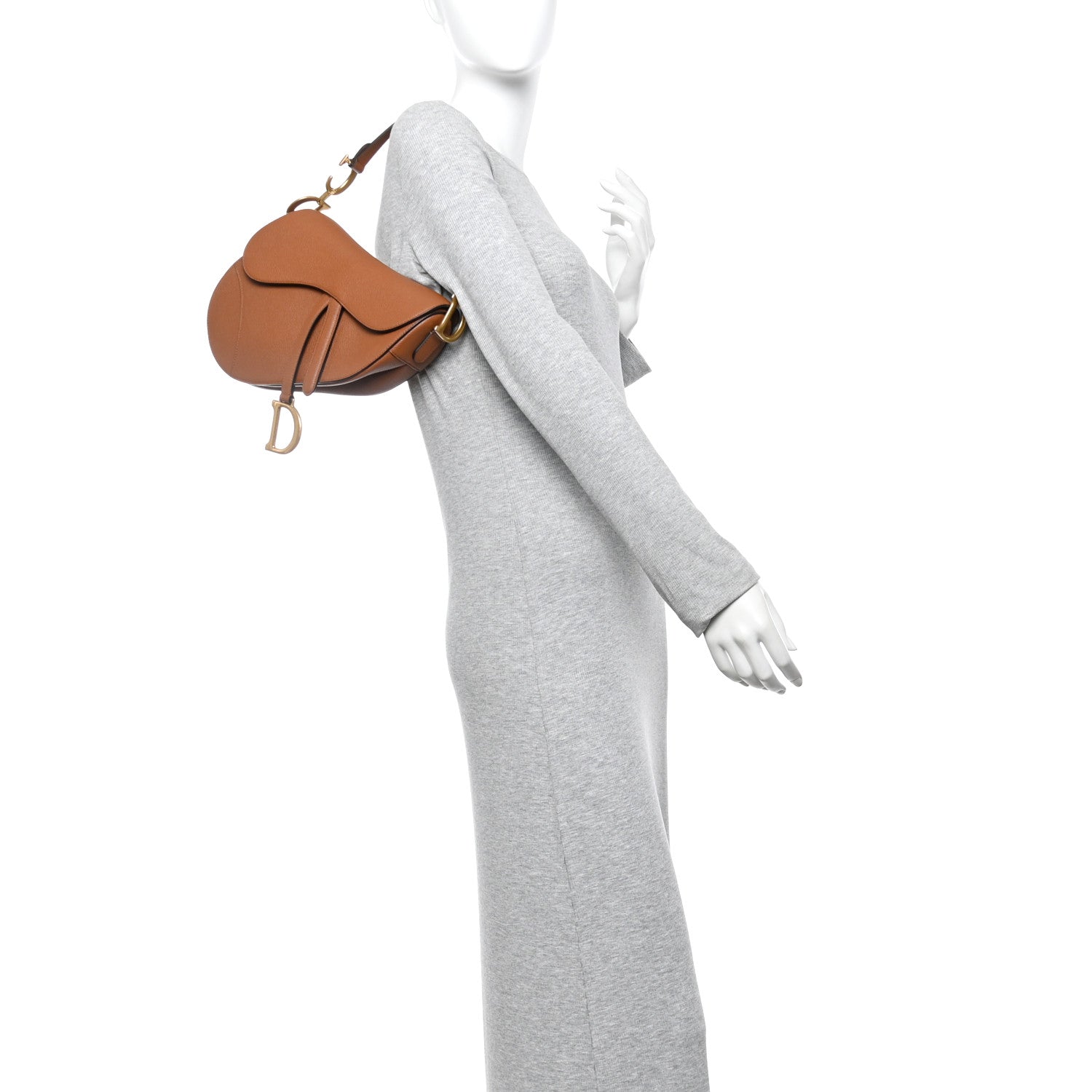 Grained Calfskin Saddle Bag Golden Saddle