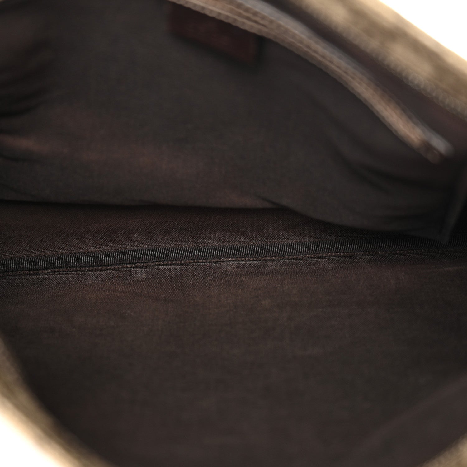GG Supreme Monogram Medium Flat Messenger Bag Dark Brown