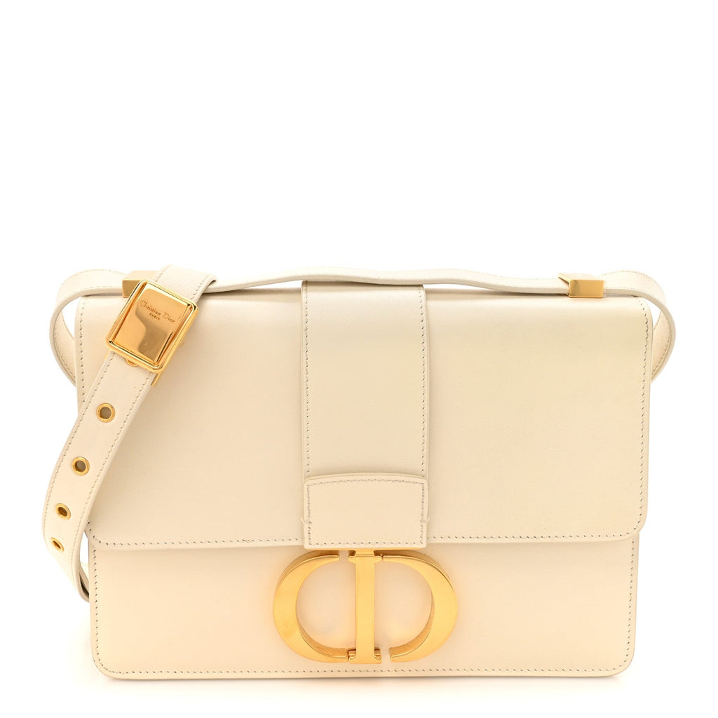 Box Calfskin 30 Montaigne Flap Bag Latte