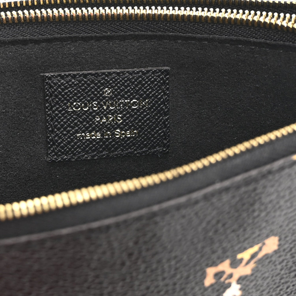 Monogram Giant Jungle Pochette Double Zip Black