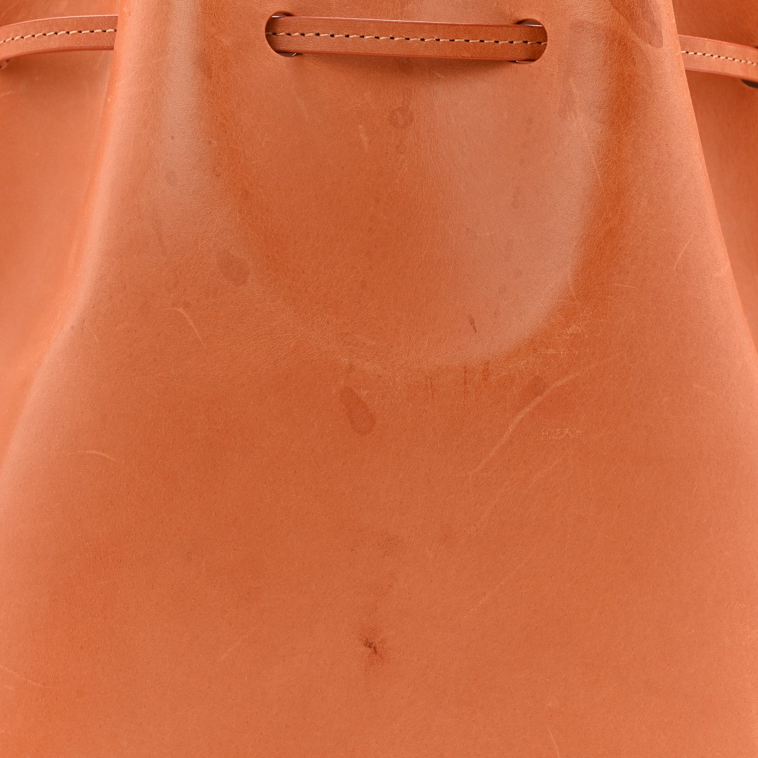Vegetable Tanned Calfskin Bucket Bag Cammello Rosa