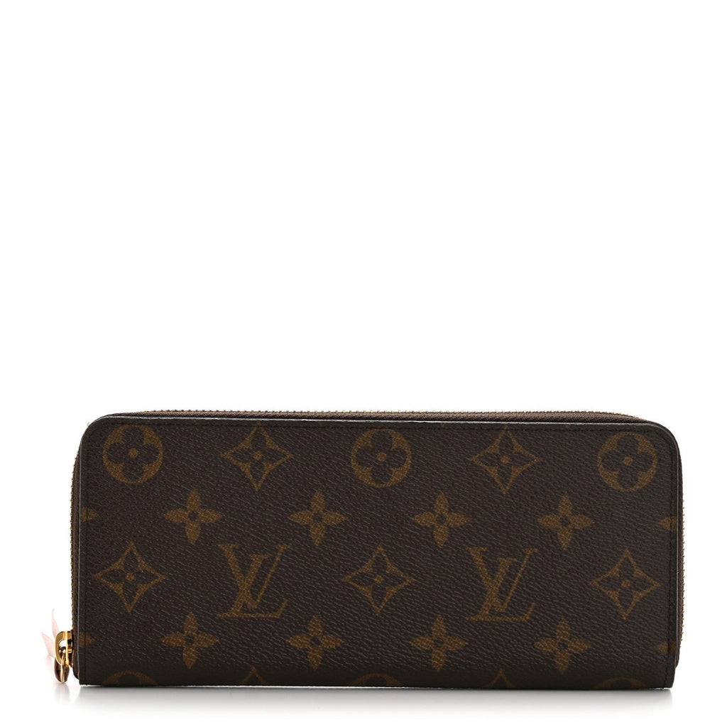 Monogram Clemence Wallet Rose Ballerine