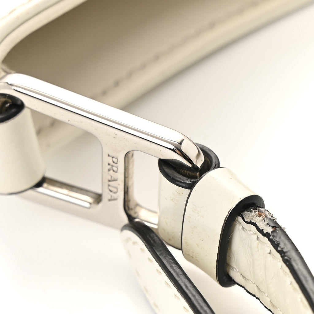 Spazzolato Cleo Adjustable Strap Shoulder Bag White