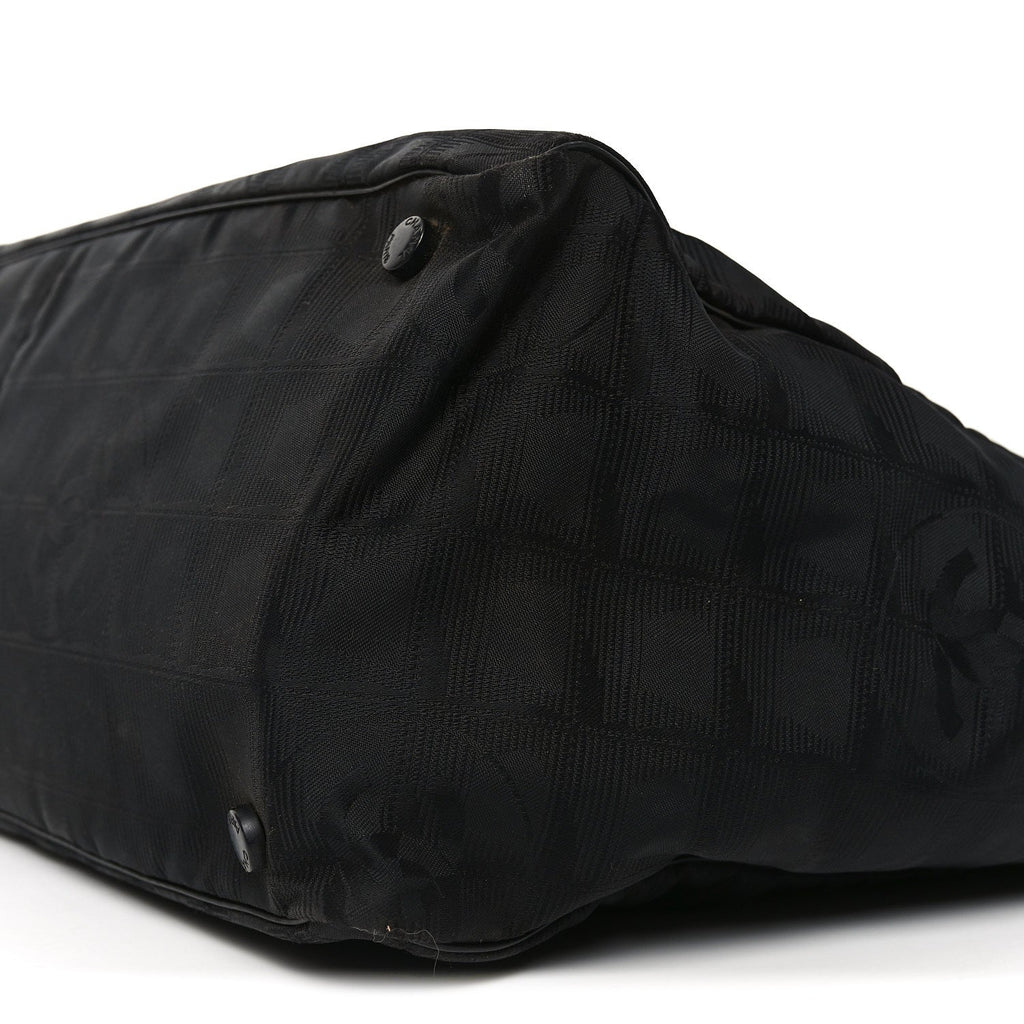 Nylon Large Travel Tote Black