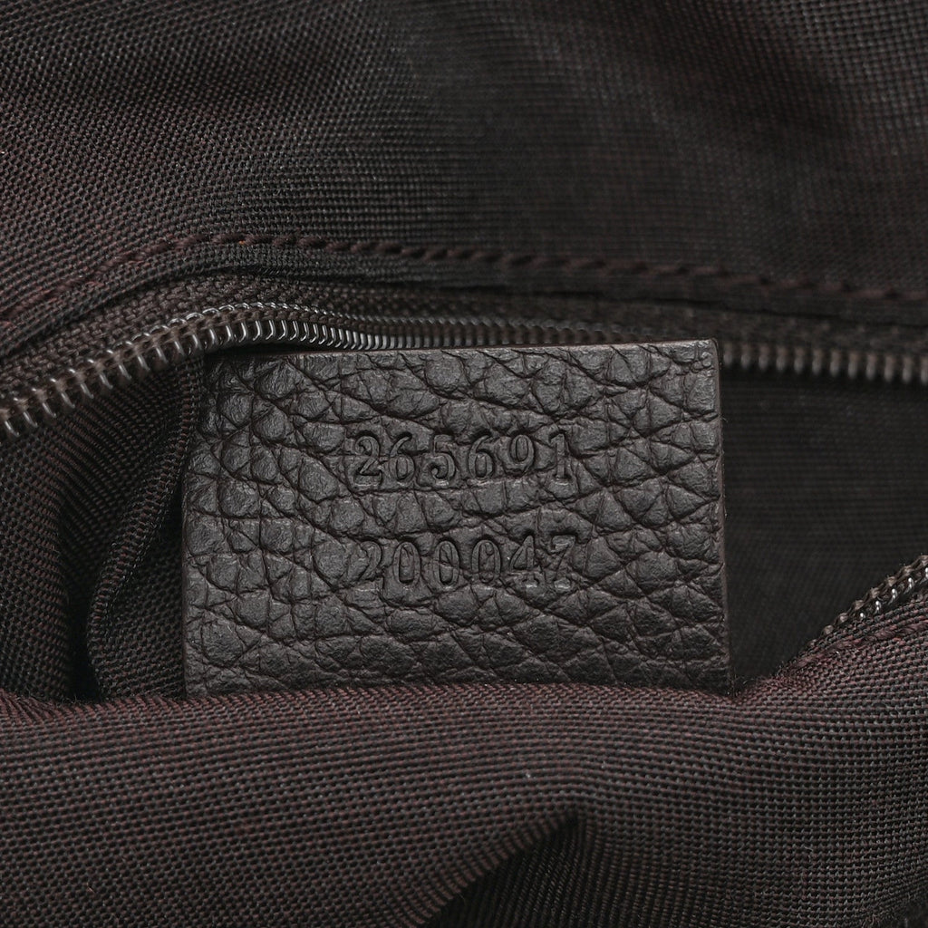 Crystal Monogram Small D Gold Ring Messenger Dark Brown