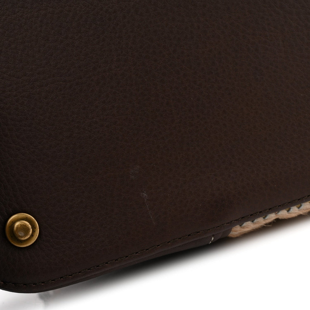 Pony Hair Calfskin Cadillac Tote Brown