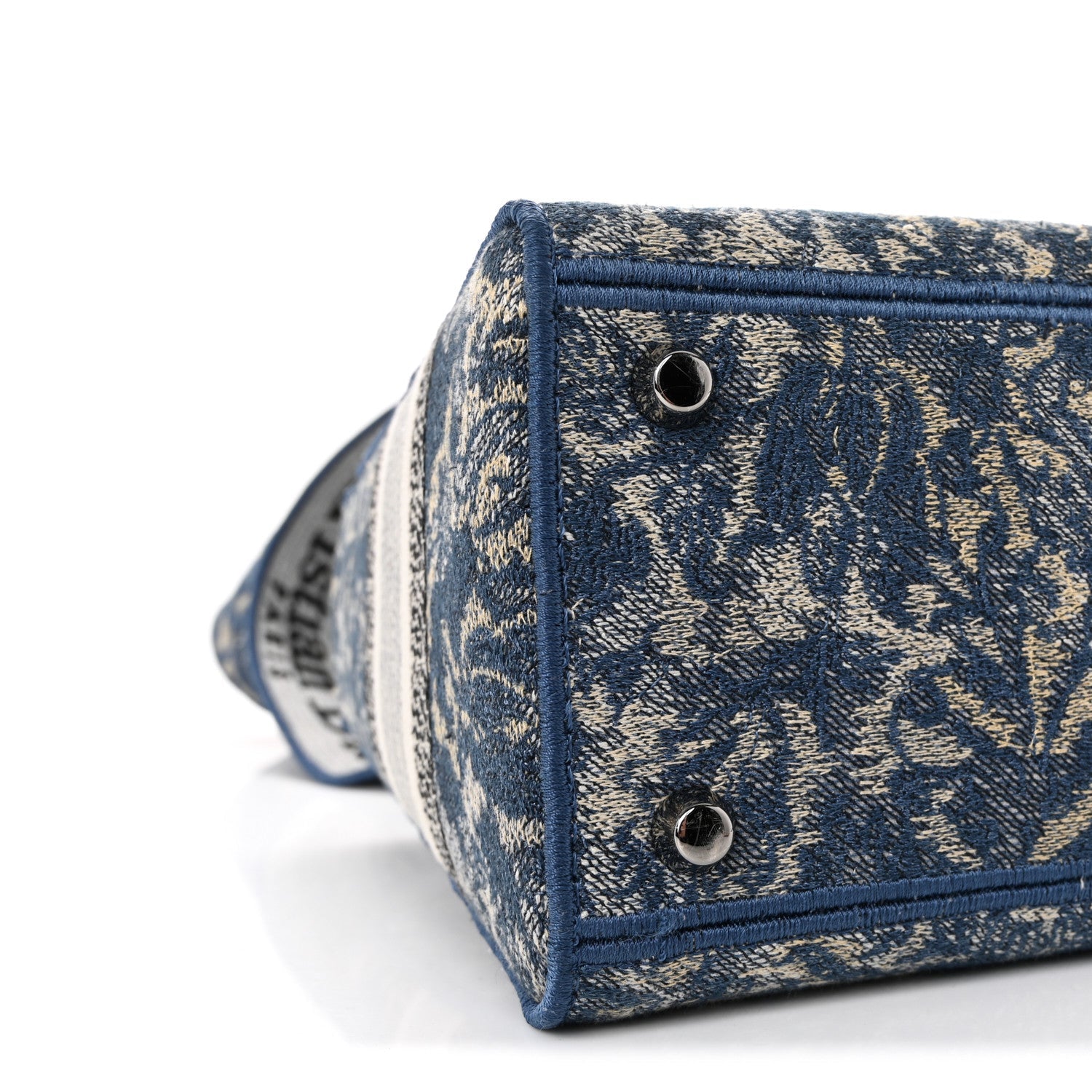 Canvas Embroidered Brocart Medium Lady D-Lite Blue