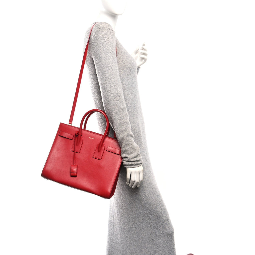 Calfskin Small Sac De Jour Vermillion