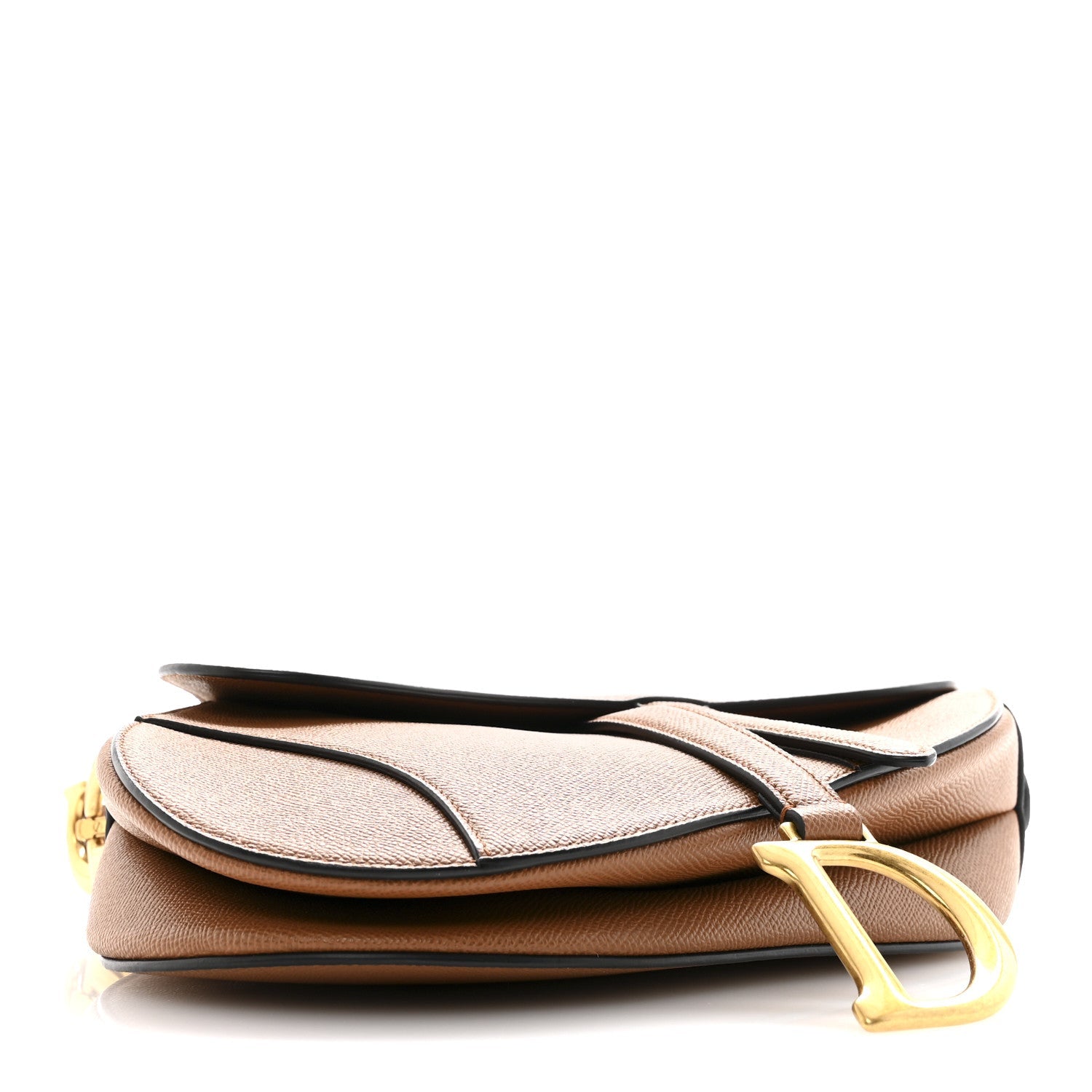 Grained Calfskin Saddle Bag Golden Saddle