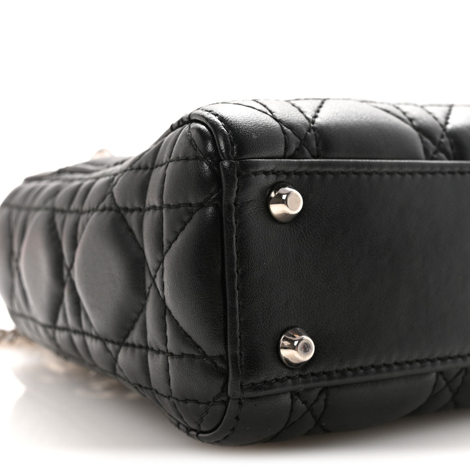 Lambskin Cannage Mini Lady Dior Black