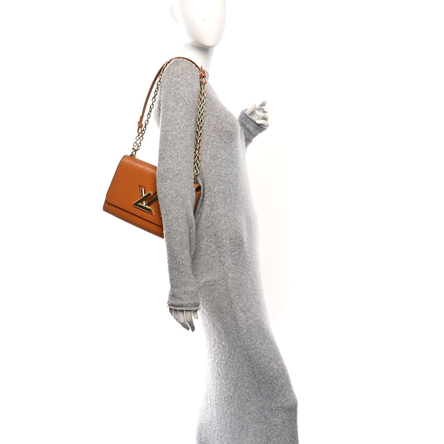 Epi Twist Shoulder Bag MM Gold Miel
