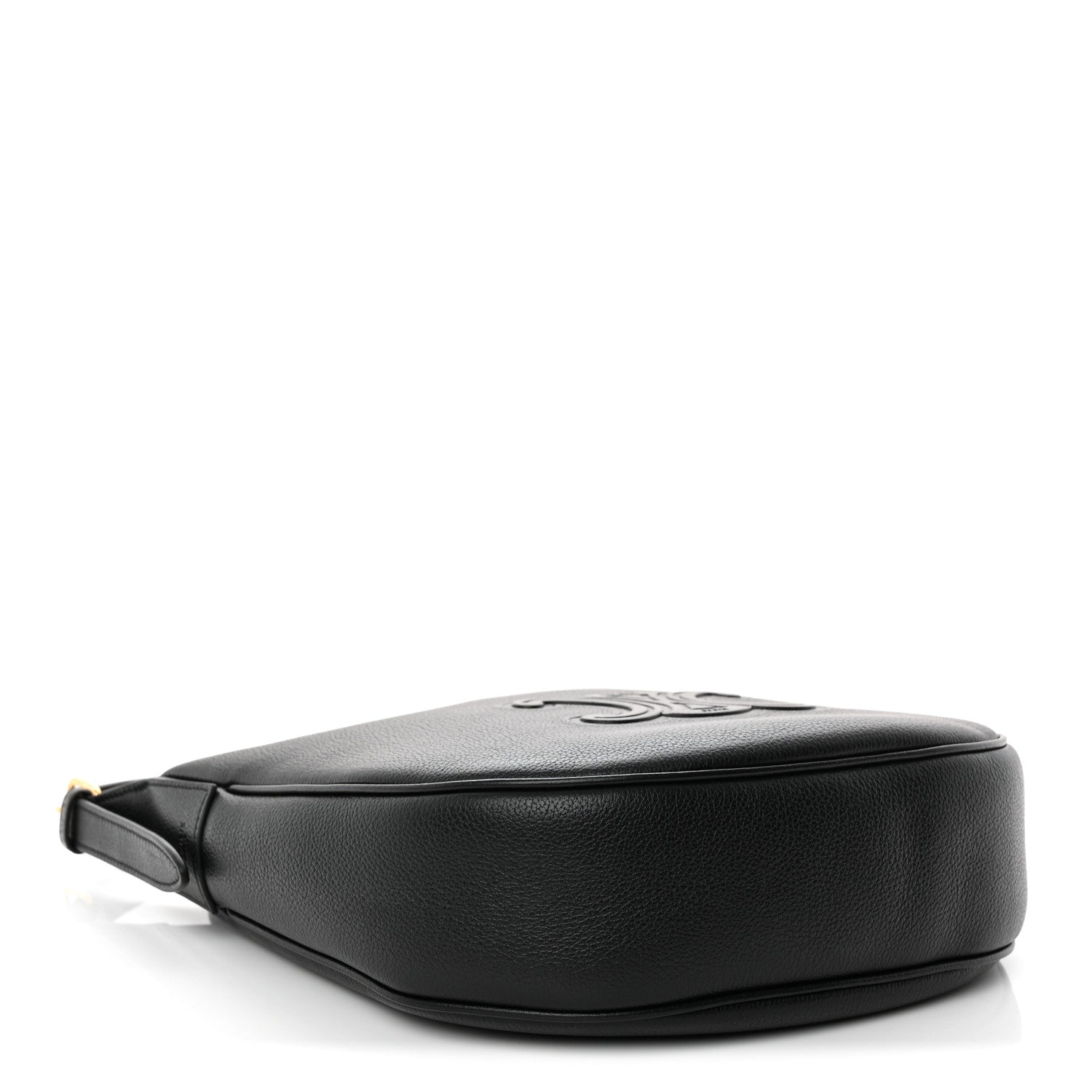 Supple Calfskin Cuir Triomphe Small Heloise Shoulder Bag Black