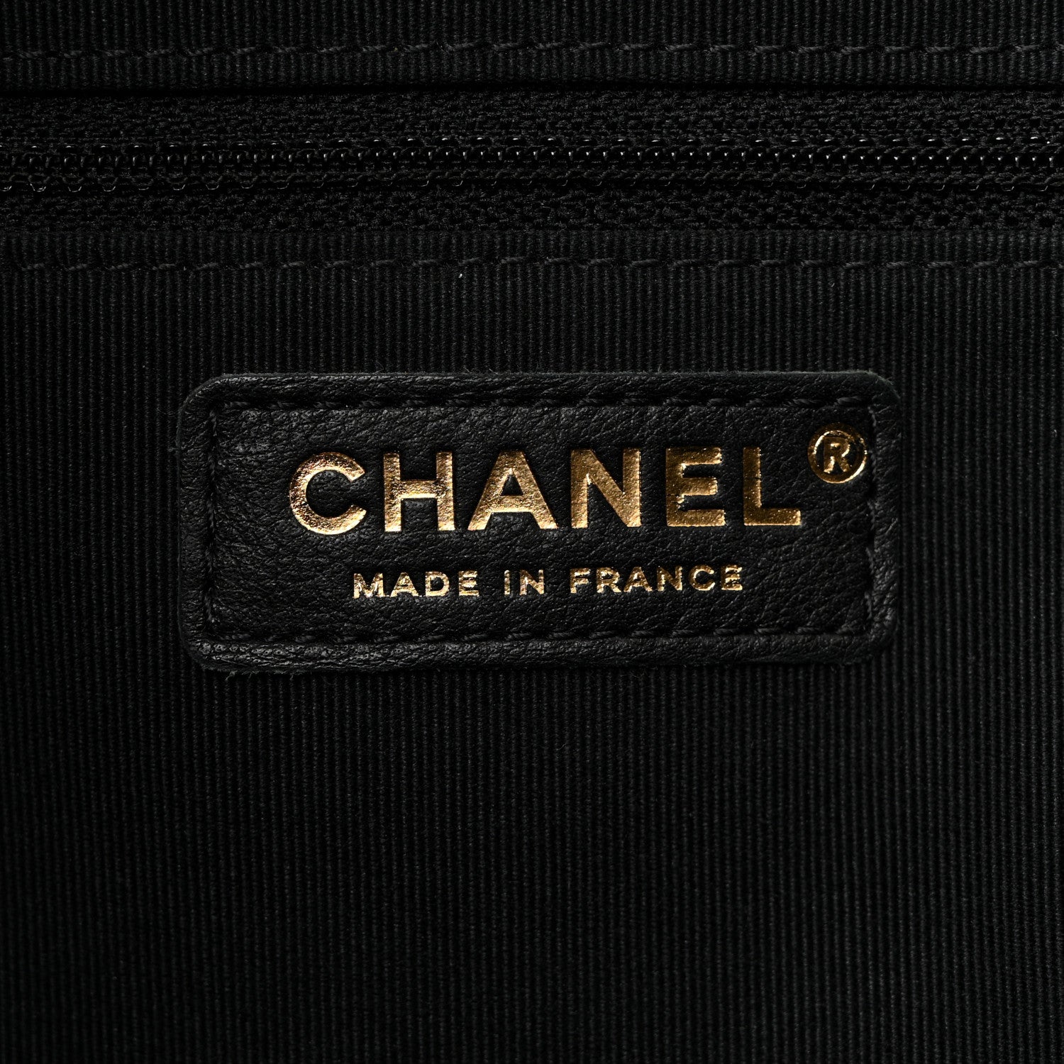 Caviar Quilted Small Trapezoid Chain Shopping Tote Black