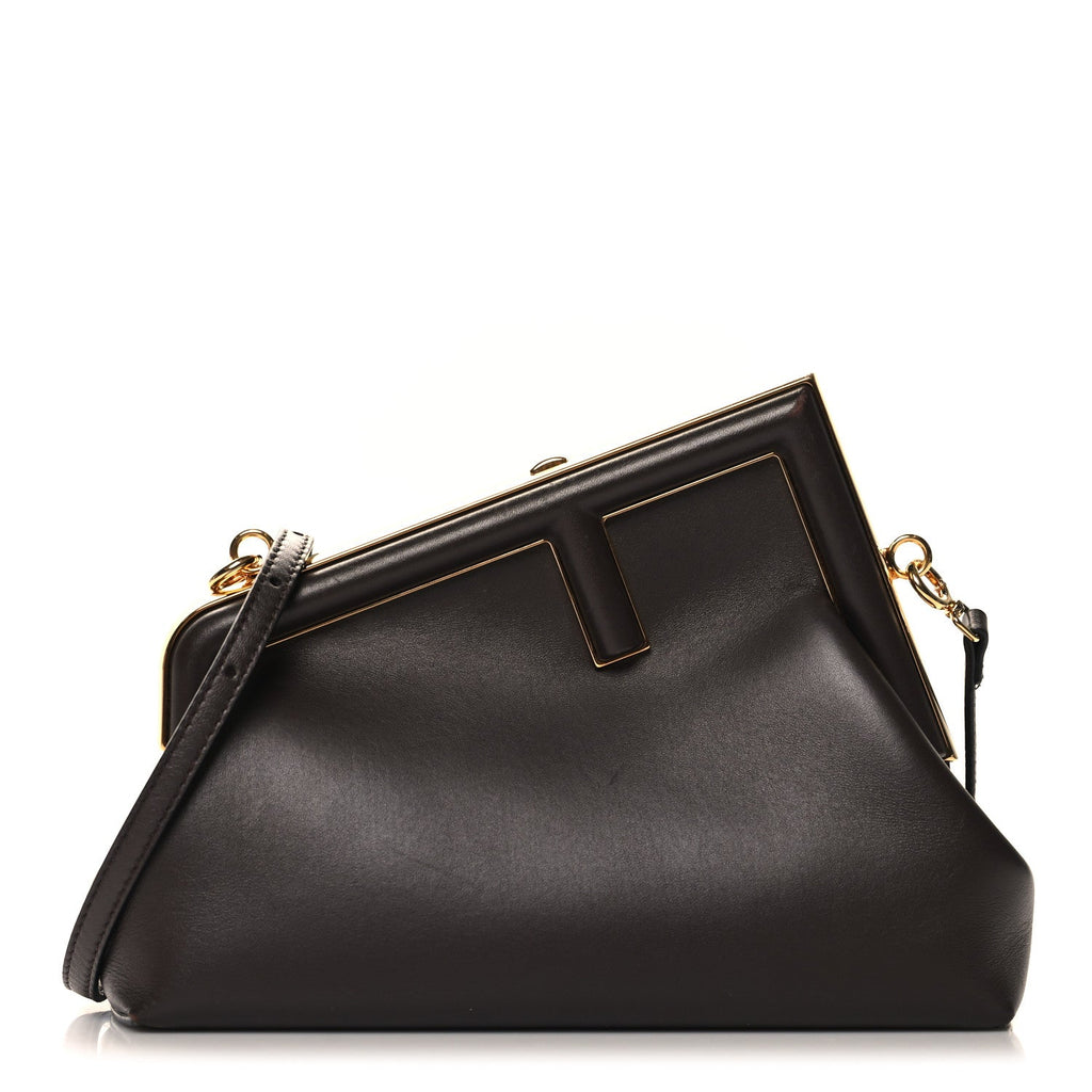 Shiny Nappa Small Fendi First Chocolate