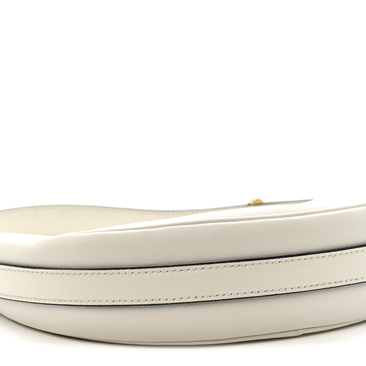 Soft Calfskin Small Arque Shoulder Bag White