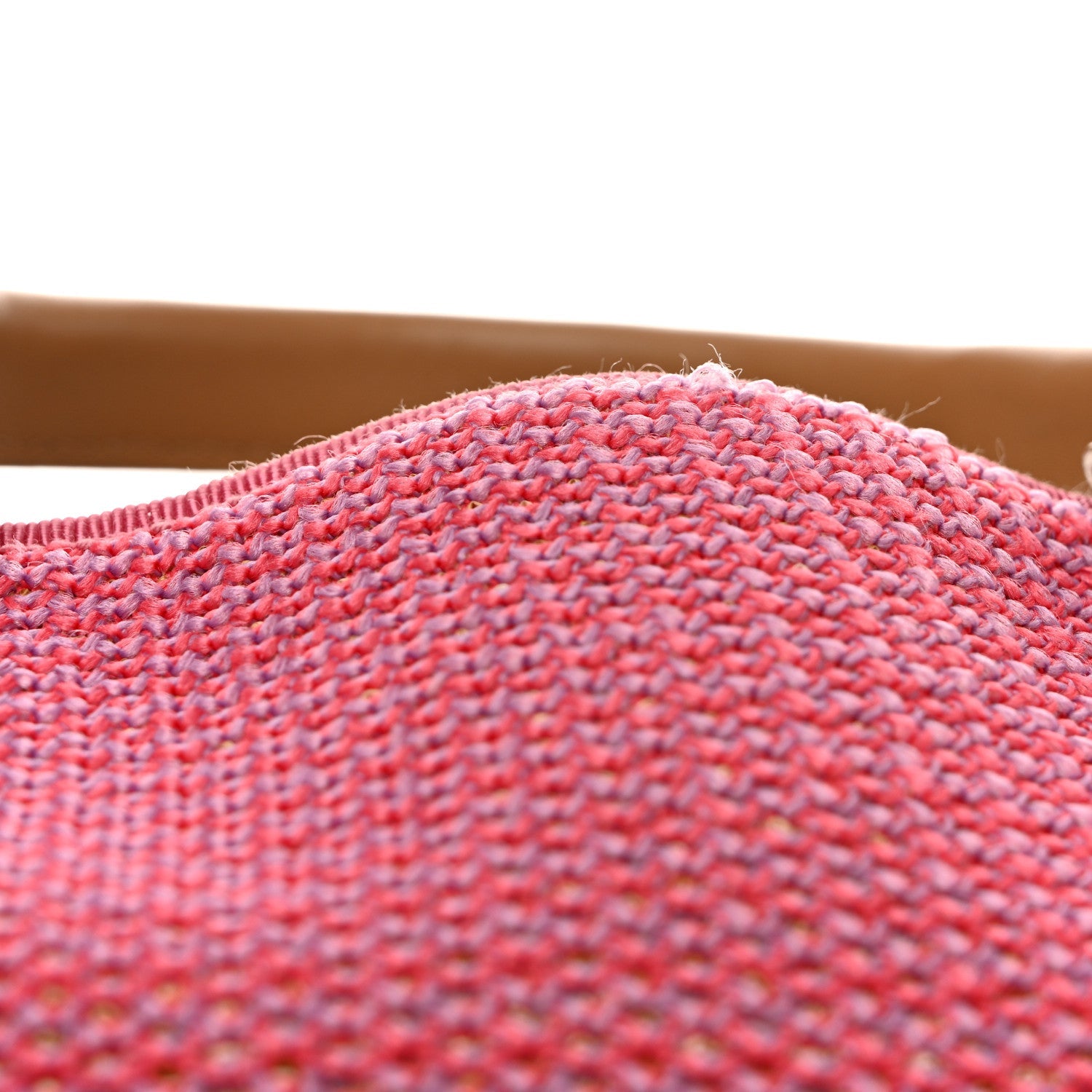 Mixed Fibers Large Shopping Bag Pink Beige