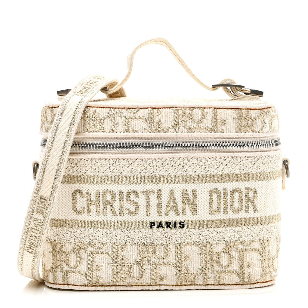 Oblique Diortravel Vanity Case Pale Gold