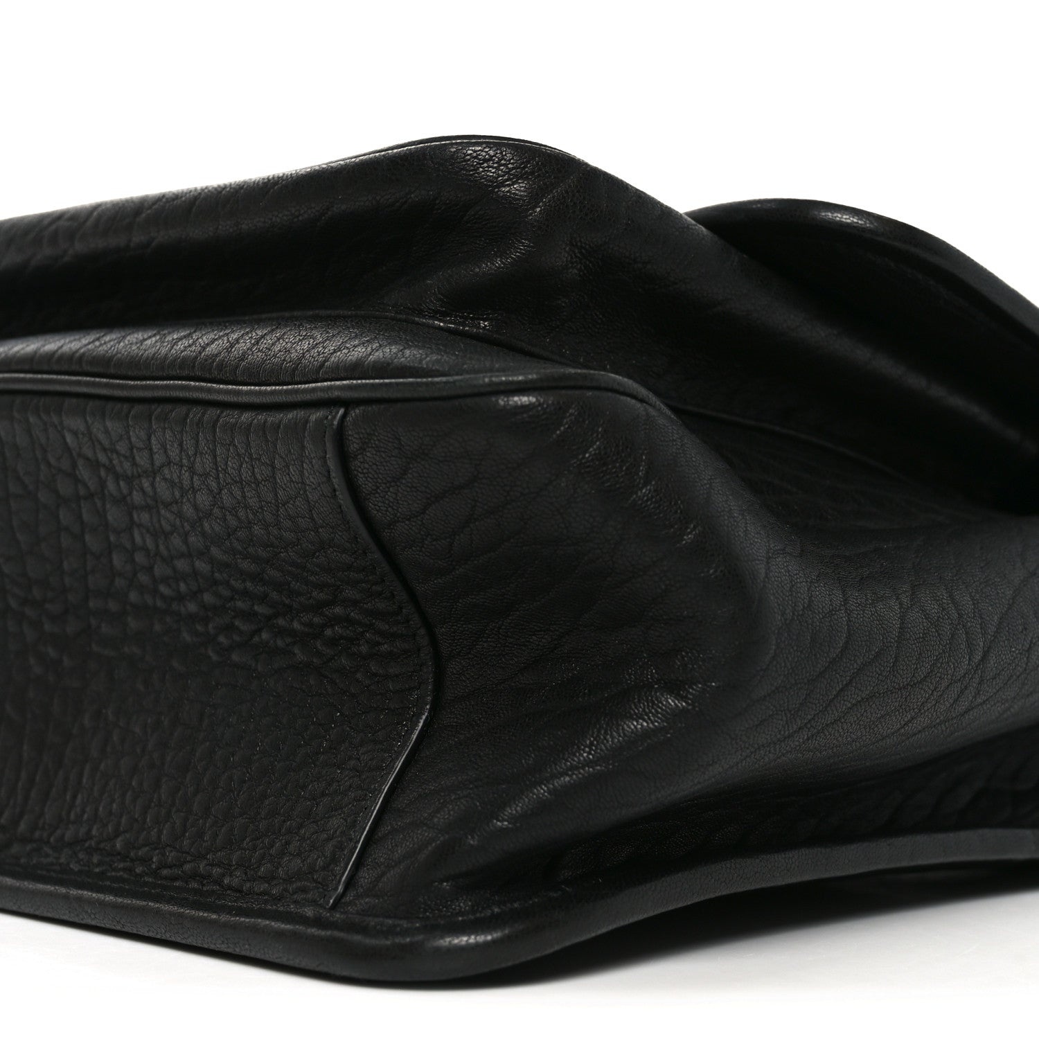 Grained Lambskin Monogram Large Niki Chain Satchel Black