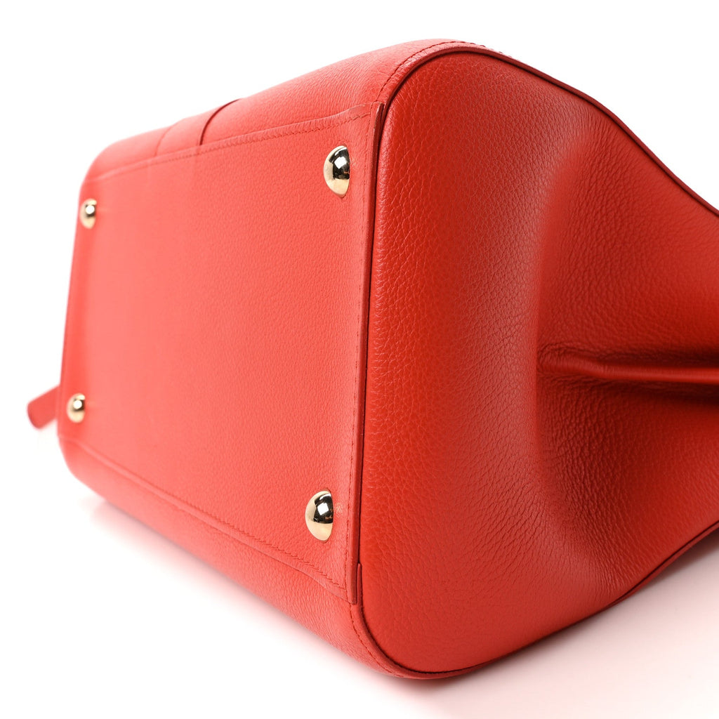 Grained Calfskin MM Brillant Satchel Sunset