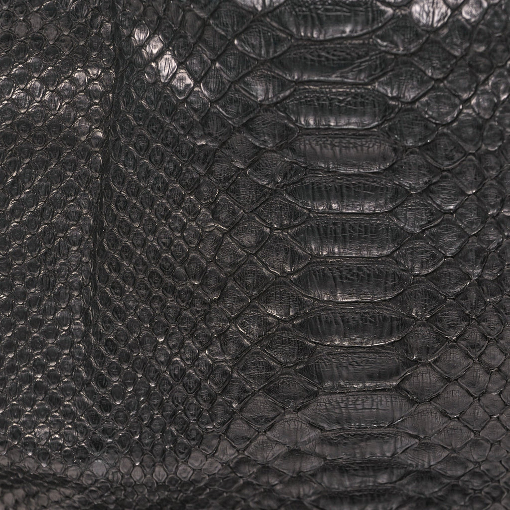 Snakeskin Rock and Chain Hobo Black