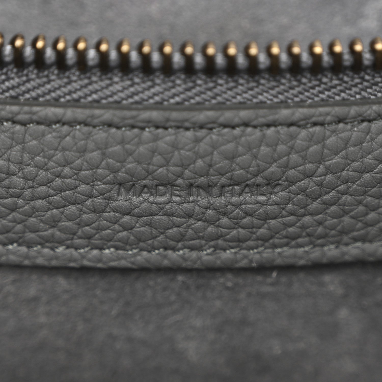 Baby Drummed Calfskin Micro Luggage Kohl