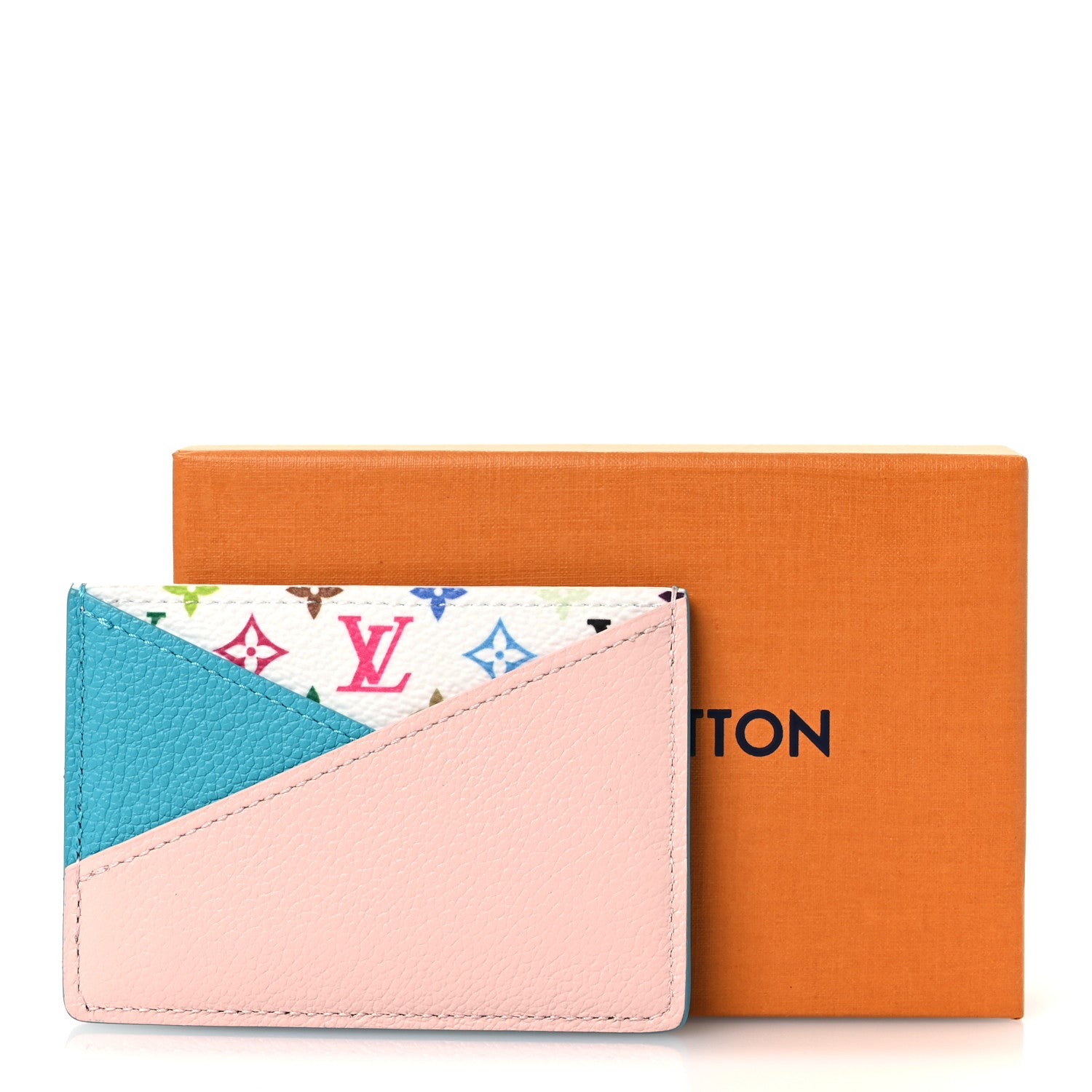 LV X TM Monogram Multicolor Criss-Cross  Holder Kabira Blue Rose