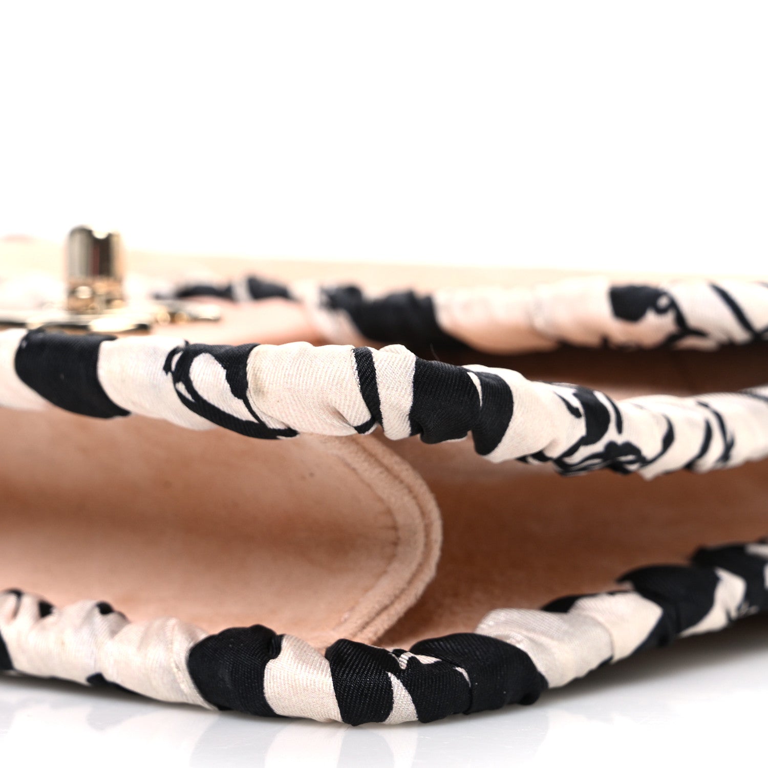 Suede Calfskin Braided Mini My Own Frame Flap Beige