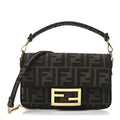 Fabric Jacquard FF 1974 Mini Baguette Tobacco Moro Black