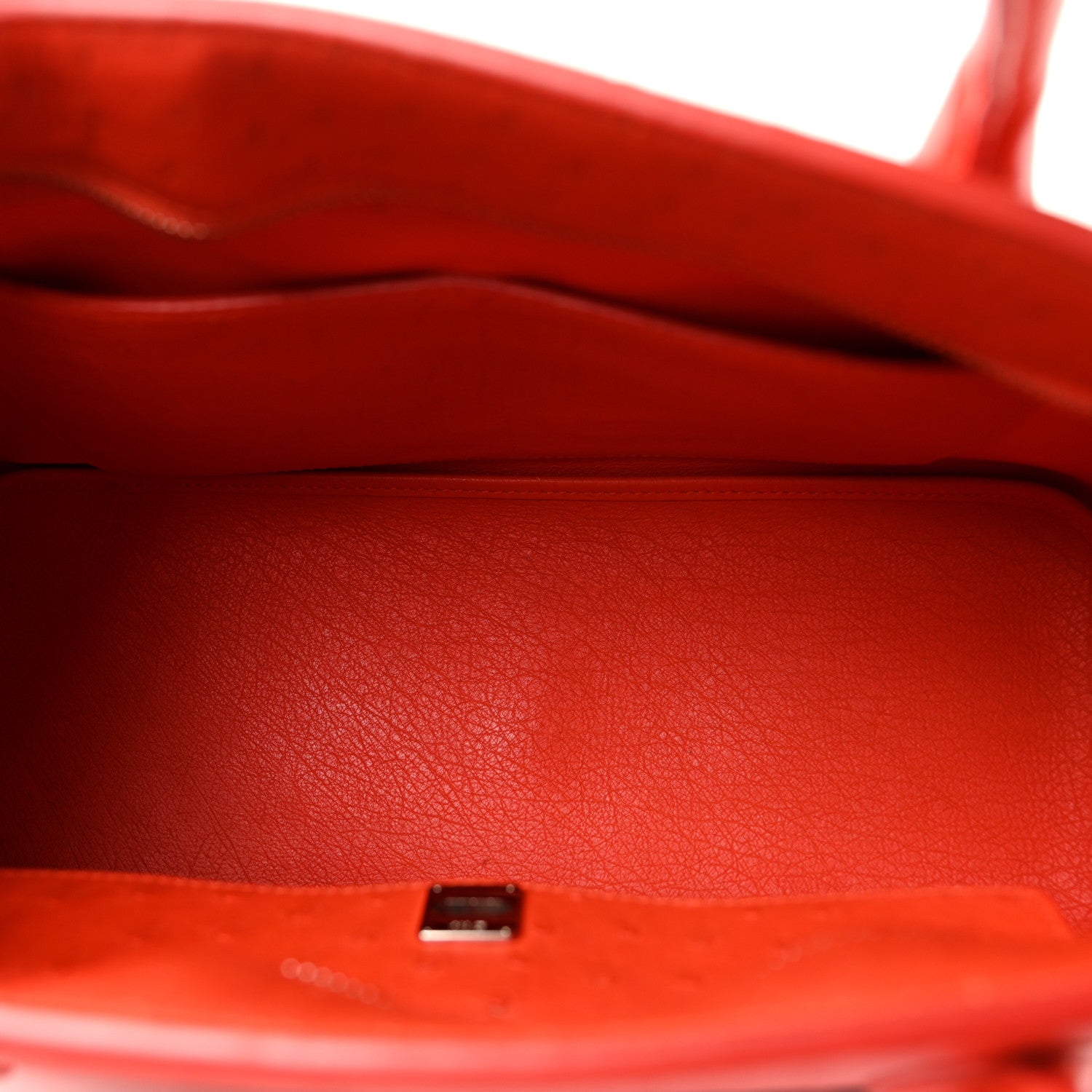 Ostrich Large Open Bar Tote Orange