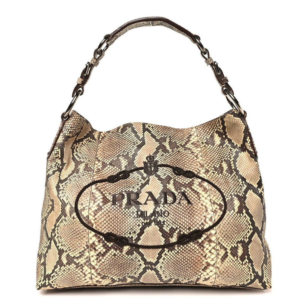 Snakeskin Logo Sacca Hobo Roccia
