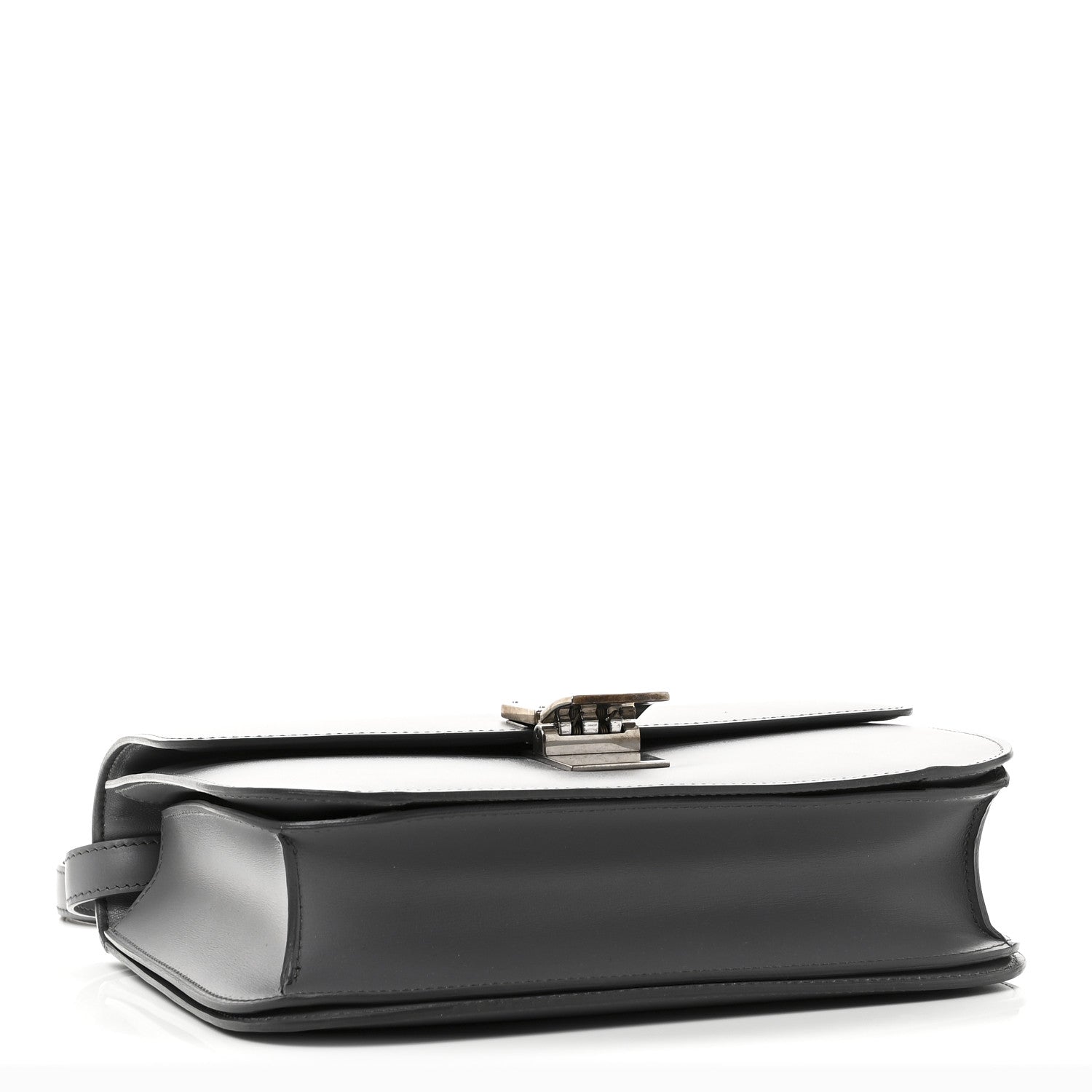 Box Calfskin Medium Classic Box Flap Bag Zinc