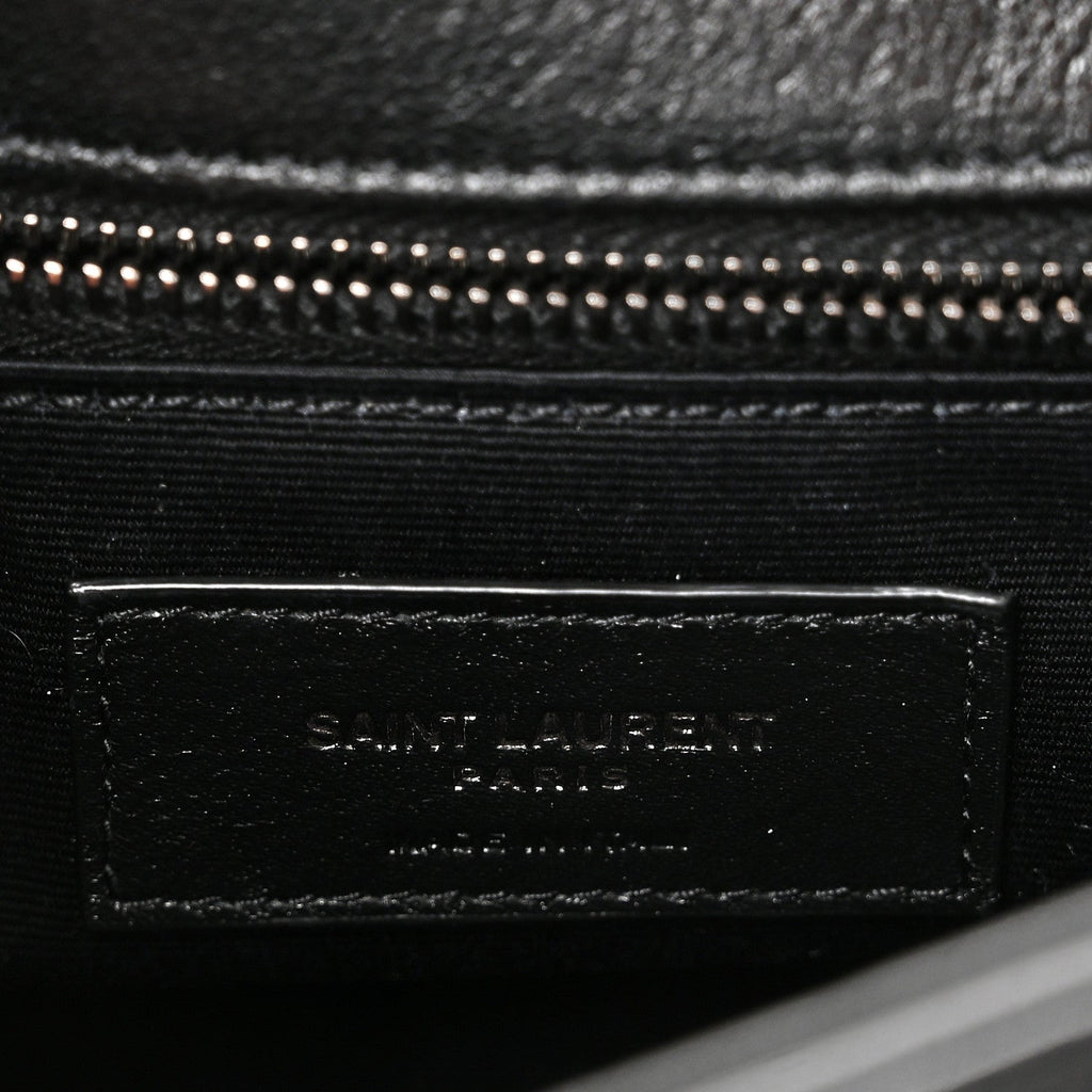 Lambskin Quilted Mini Becky Chain Bag Black
