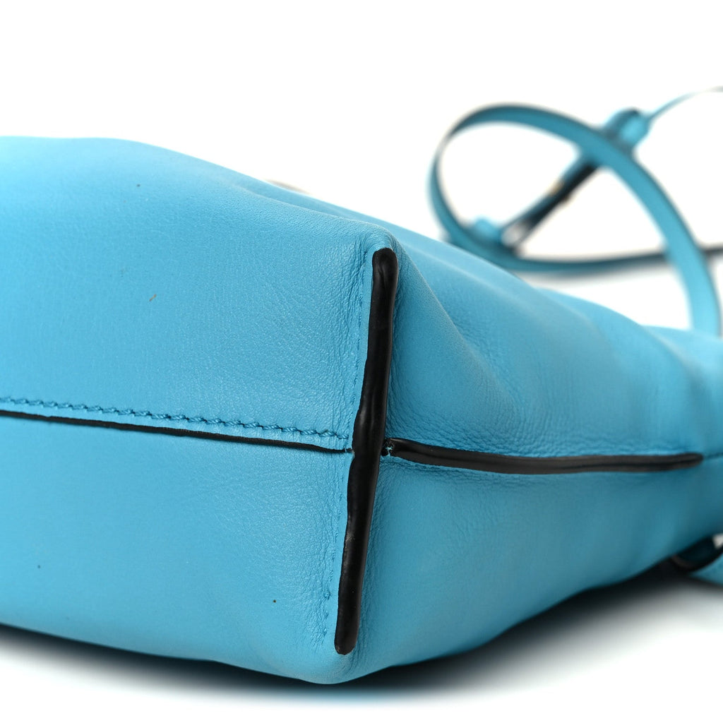 Nappa Flamenco Mini Knot Bag Turquoise