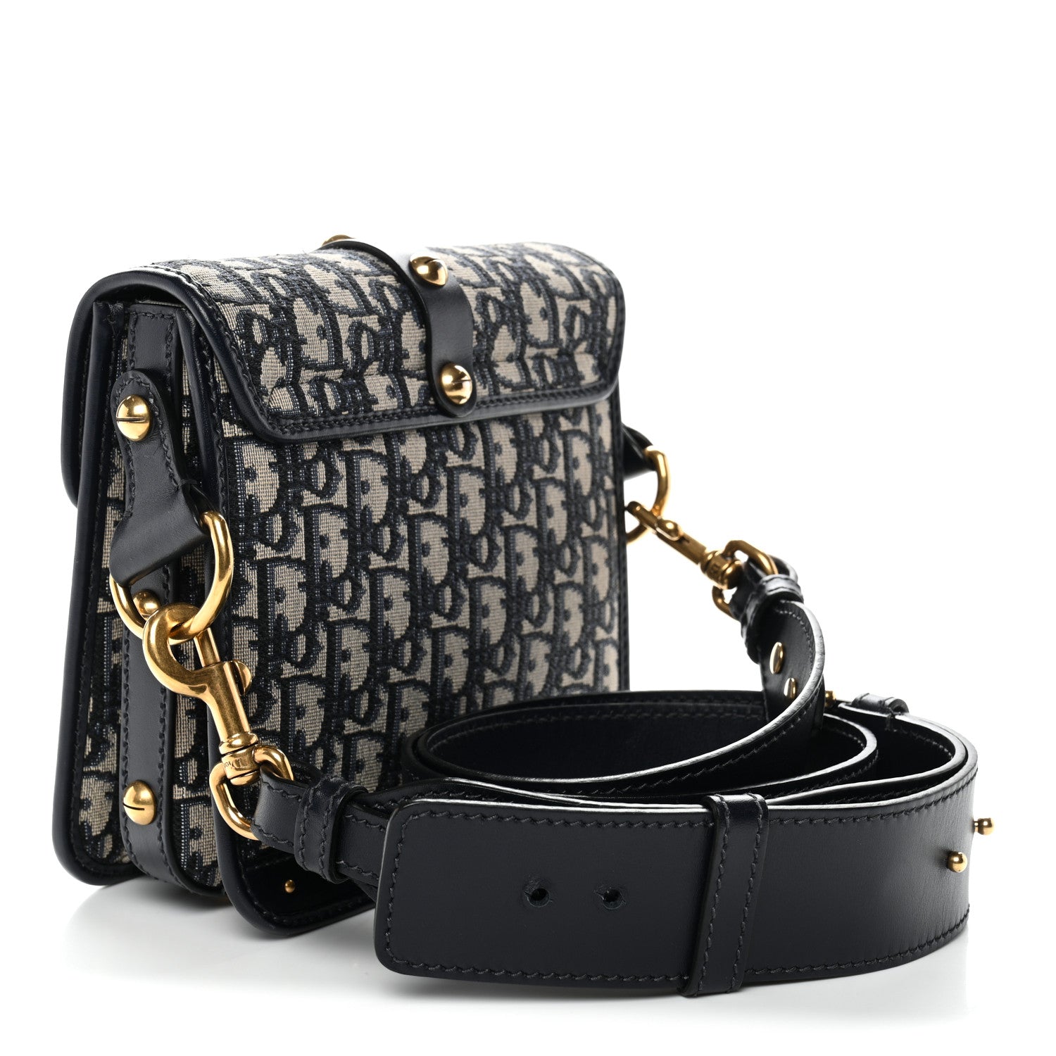 Oblique Square DiorAddict Flap Navy Blue