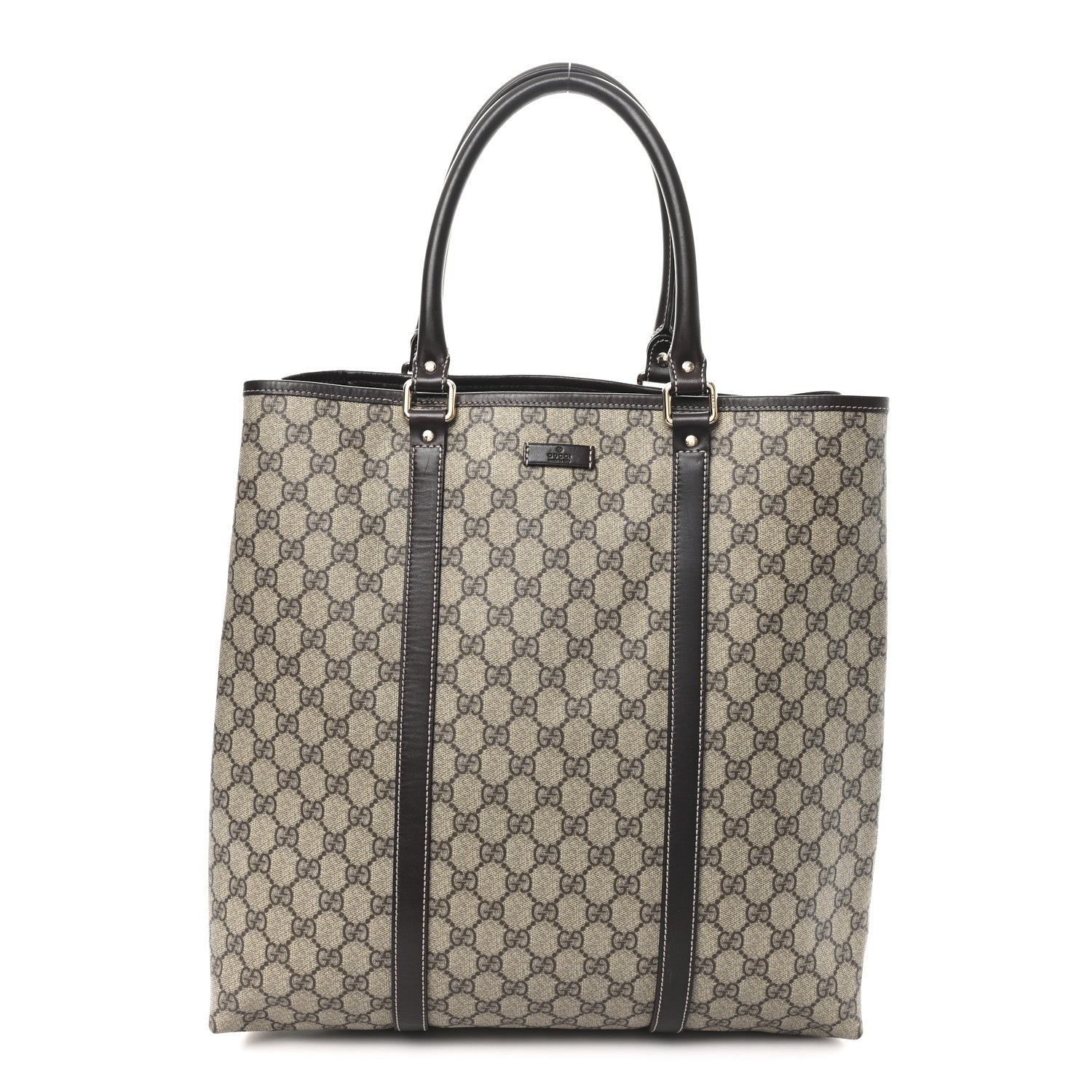 GG Plus Monogram Joy Vertical Tote Dark Brown