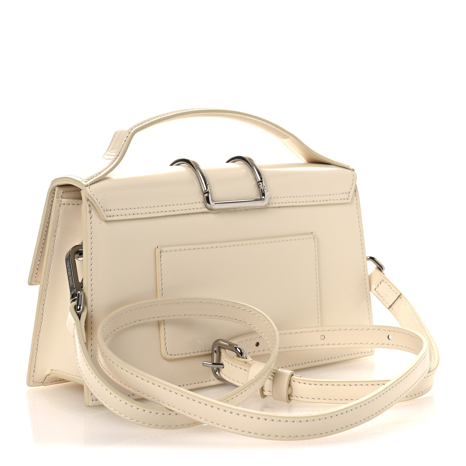 Smooth Calfskin Metal Flap Le Grand Bambino Light Ivory