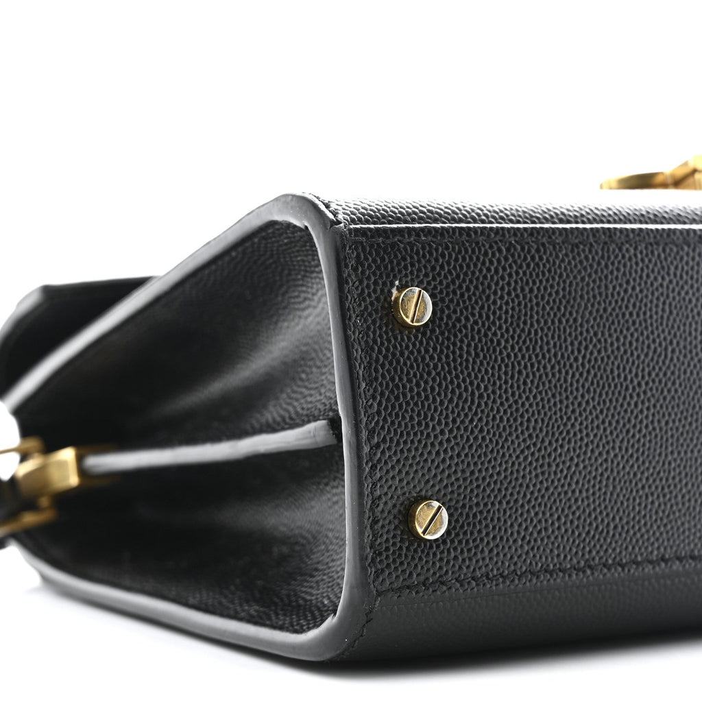 Grain De Poudre Mini Classic Monogram Cassandra Top Handle Black