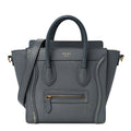 Drummed Calfskin Nano Luggage Kohl