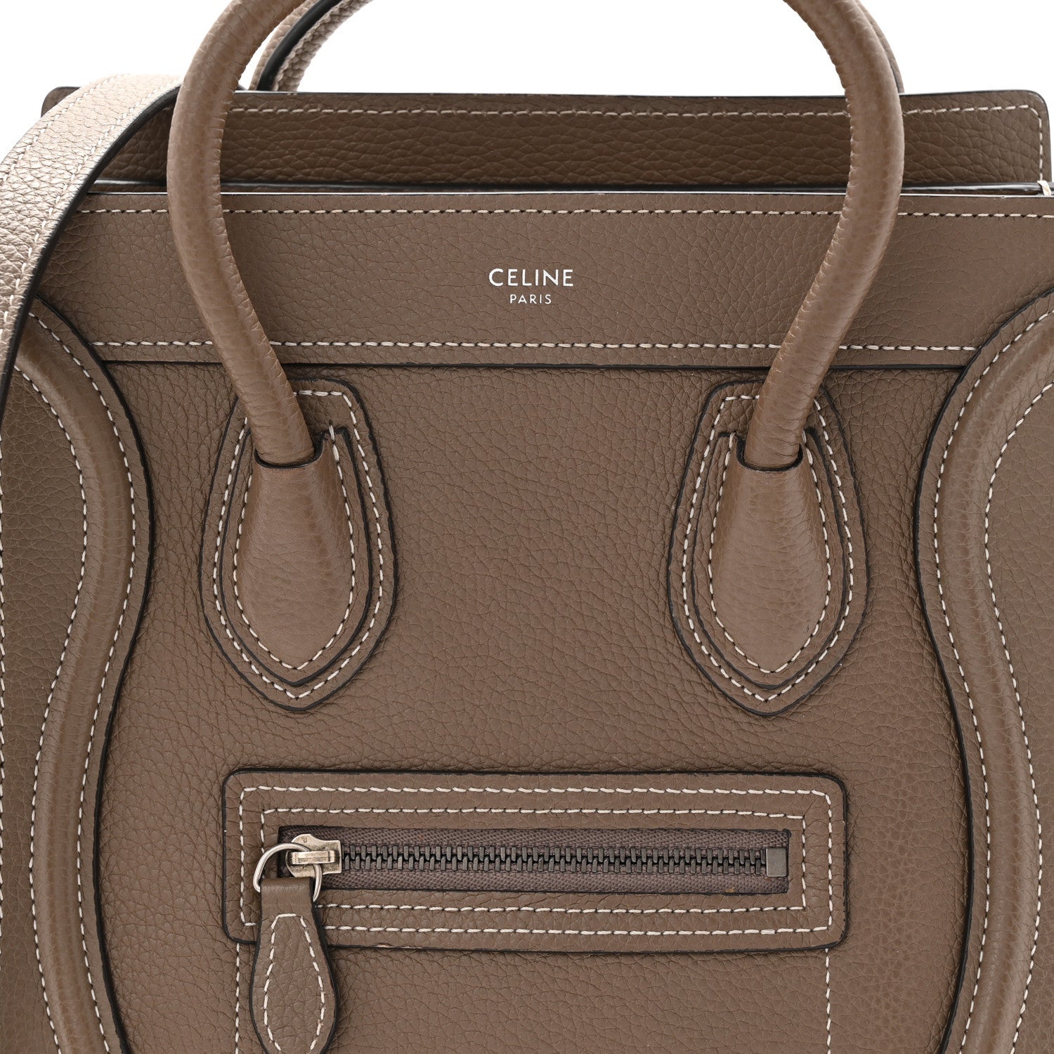 Drummed Calfskin Nano Luggage Souris