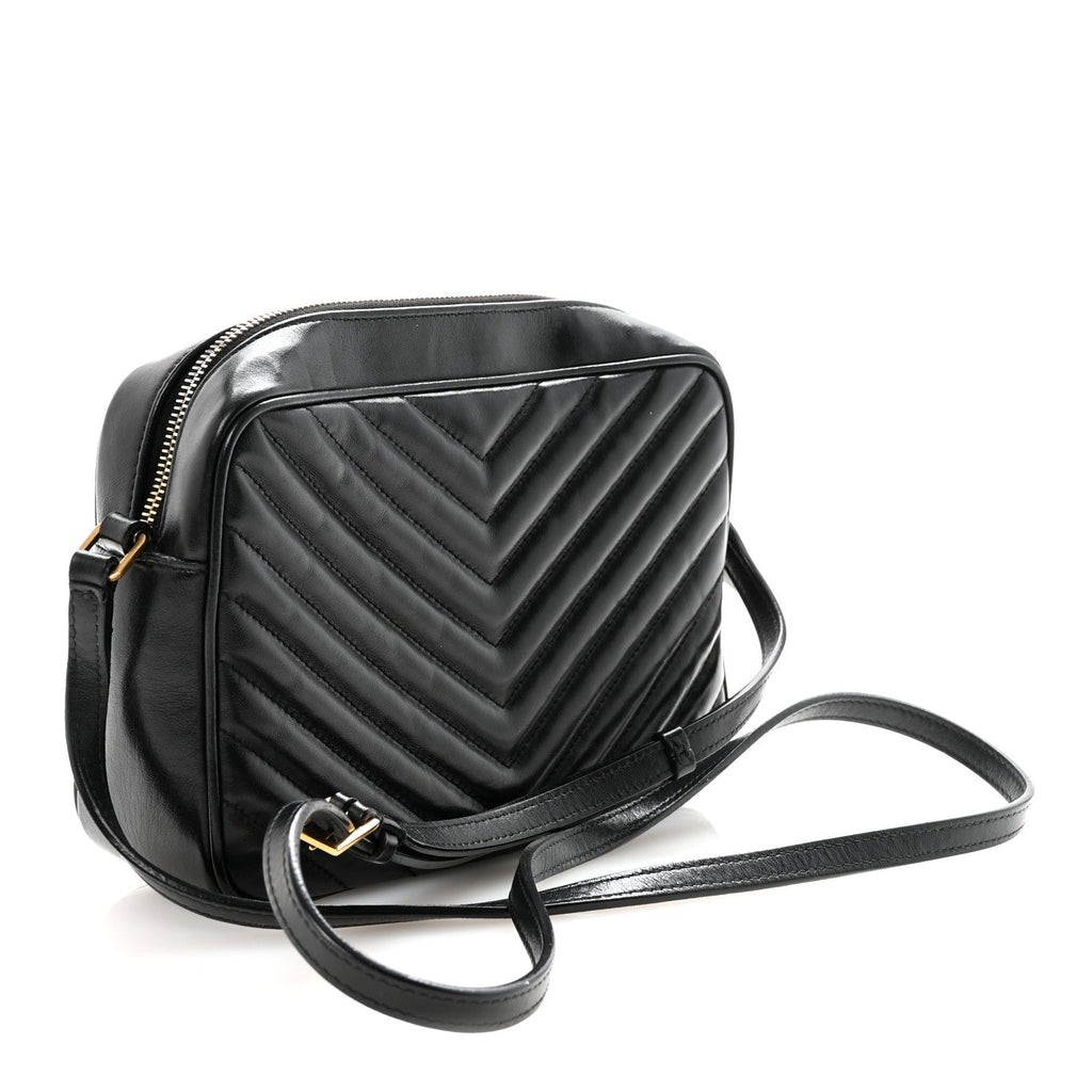 Calfskin Matelasse Monogram Lou Camera Bag Black