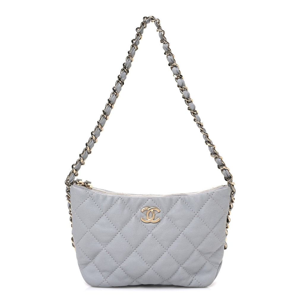 Caviar Quilted Daylight Hobo Grey