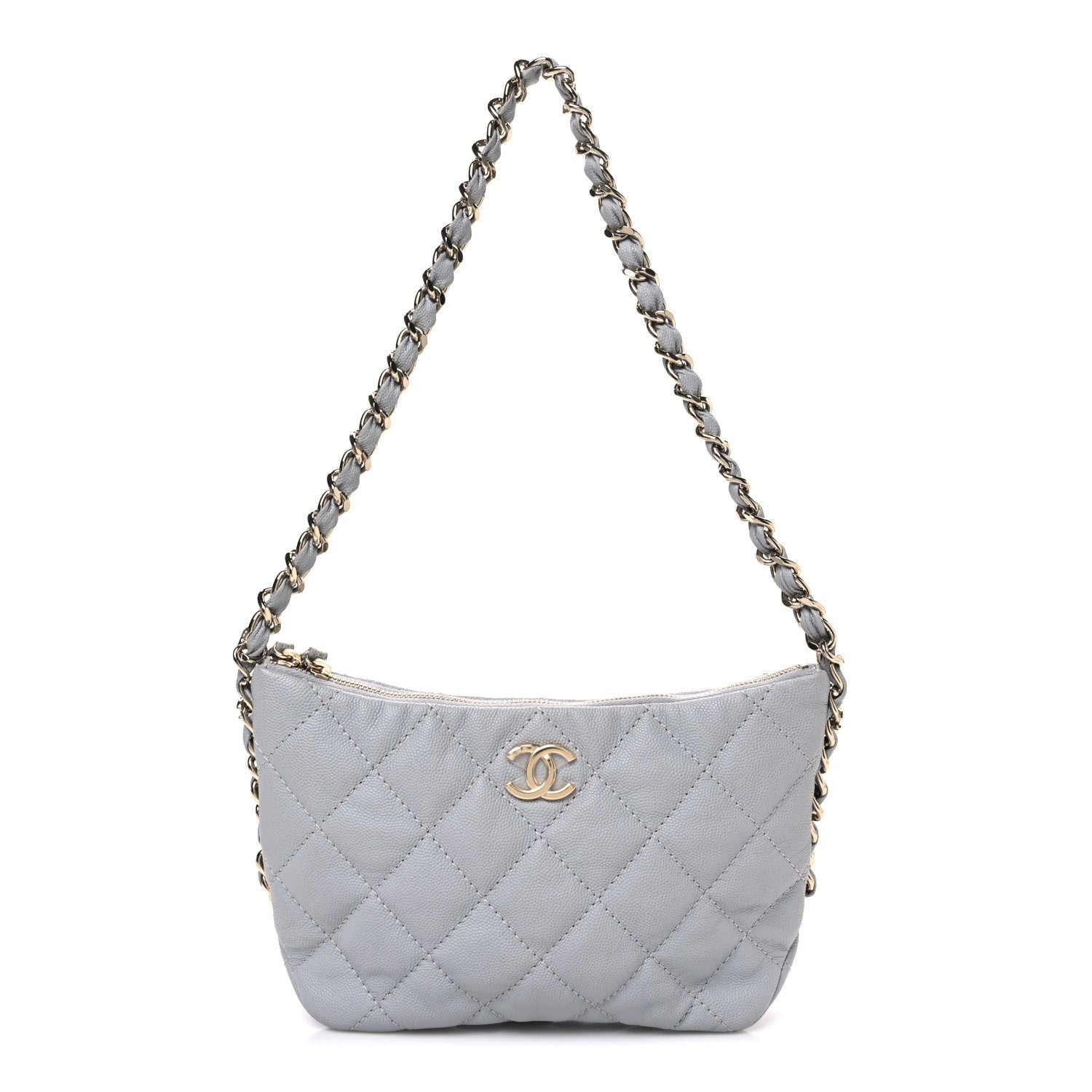 Caviar Quilted Daylight Hobo Grey
