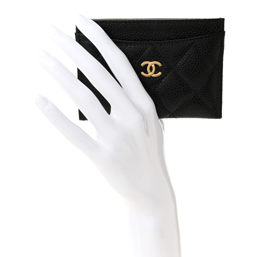 Caviar Quilted  Holder Black