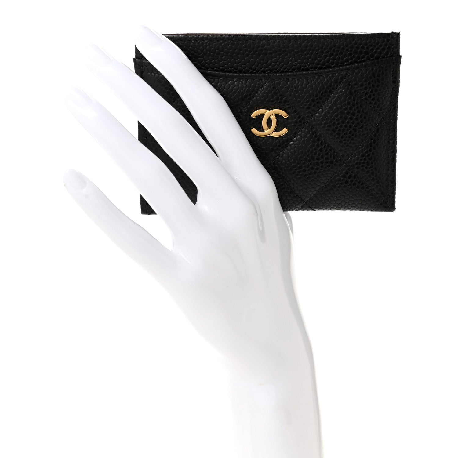Caviar Quilted  Holder Black