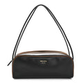Soft Calfskin Swing Shoulder Bag Black Hazelnut