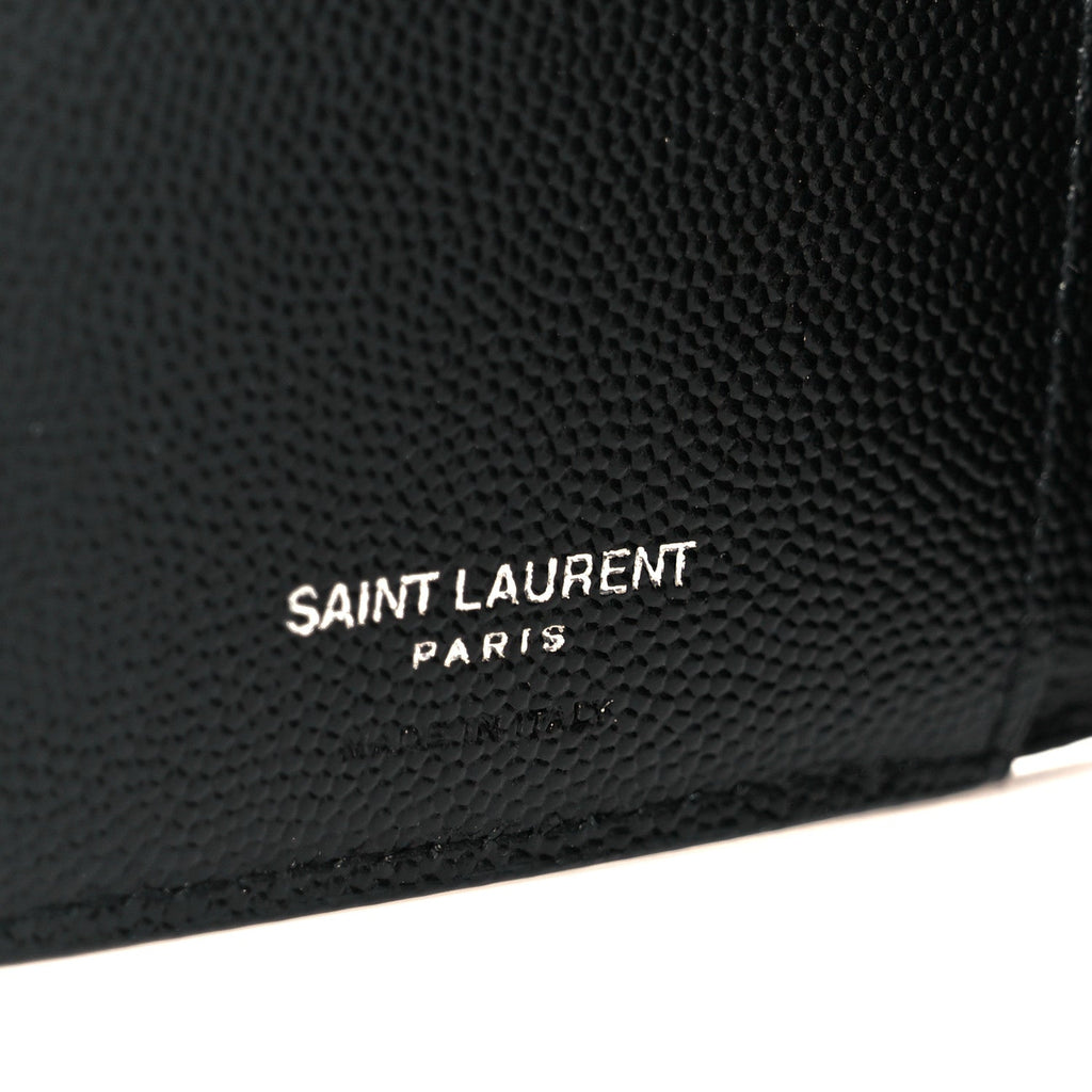Grain De Poudre Matelasse Chevron Monogram Zipped Two-Part Wallet Black