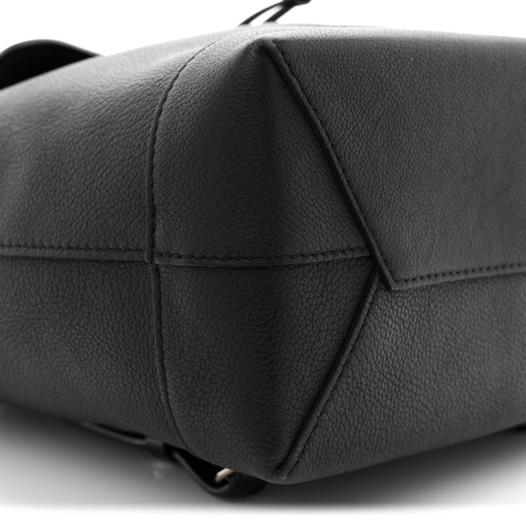Calfskin Lockme Backpack Black