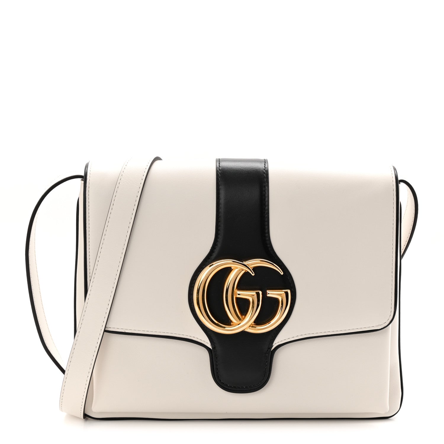 Calfskin Medium Arli Flap Shoulder Bag White