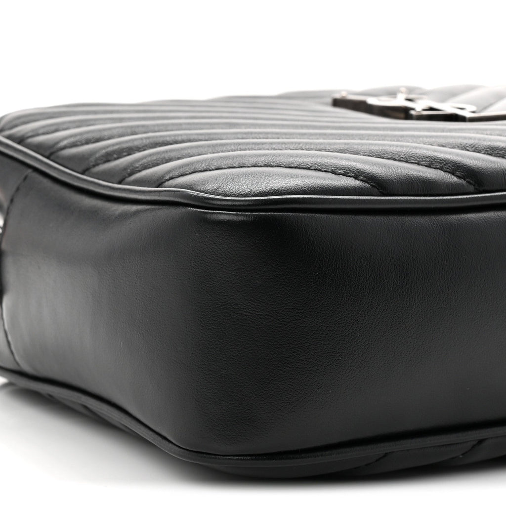 Calfskin Matelasse Monogram Lou Camera Bag Black